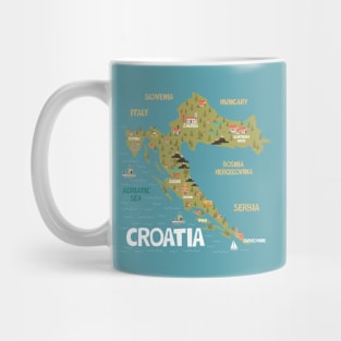 Croatia illustrated map Mug